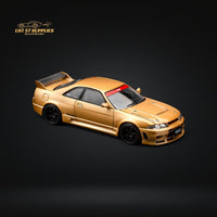 (Pre-Order) Pop Race Nissan Skyline GT-R R33 Top Secret Gold 1:64
