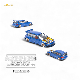 Pop Race Pandem Civic EG6 Metallic Blue 1:64