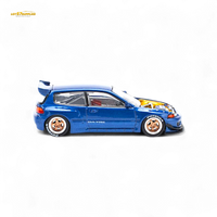 Pop Race Pandem Civic EG6 Metallic Blue 1:64