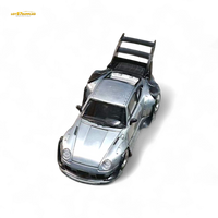 Street Weapon Porsche RWB 993 Raw Varnish Color High Wing 1:64