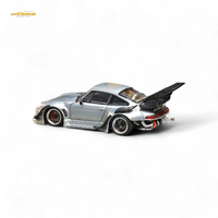 Street Weapon Porsche RWB 993 Raw Varnish Color High Wing 1:64