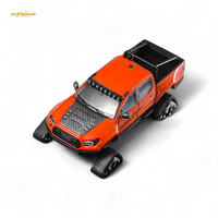 GCD Toyota Tacoma Orange Red 3PMSF Tires 1:64