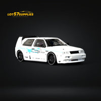 Rhino Model VW Golf Mk3 White Fast & Furious Livery 1:64