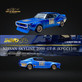 Inno64 Nissan Skyline 2000 GT-R KPGC10 Racing Concept Blue 1:64