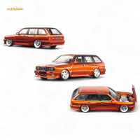 Mortal BMW E30 Cambered Sunset Orange 1:64