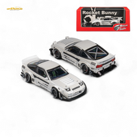 MicroTurbo Nissan 180SX Pandem Rocket Bunny White 1:64