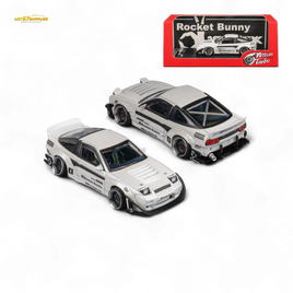 MicroTurbo Nissan 180SX Pandem Rocket Bunny White 1:64