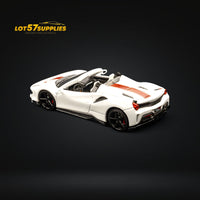 TPC Ferrari 488 Roadster Pearl White 1:64