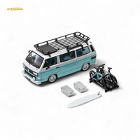 Mortal VW T3 Lowrider Van Tiff Blue + White 1:64