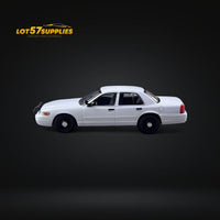 Rollin Ford Crown Victoria White Undercover Unmarked Police Car 1:64