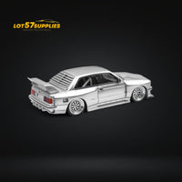 NA BMW E30 Wide-Body Silver 1:64