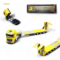 TimeMicro & Perka BENZ FLATBED TRANSPORT VEHICLE Yellow 1:64