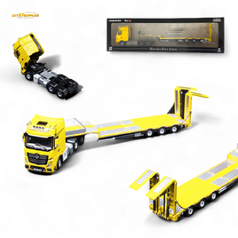 TimeMicro & Perka BENZ FLATBED TRANSPORT VEHICLE Yellow 1:64