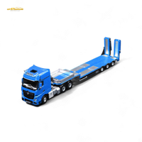 TimeMicro & Perka BENZ FLATBED TRANSPORT VEHICLE - Blue 1:64