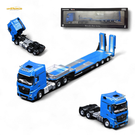TimeMicro & Perka BENZ FLATBED TRANSPORT VEHICLE - Blue 1:64