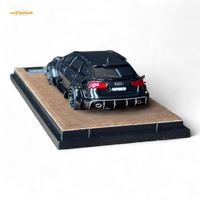 Qidian Model Audi RS6 Avant (C7) Wide-Body Modified Black 1:64