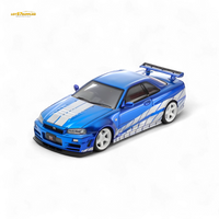 Fast Speed Skyline GT-R R34 Nismo Z-Tune Blue 1:64