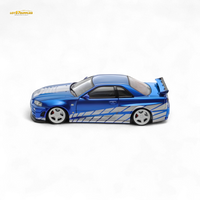 Fast Speed Skyline GT-R R34 Nismo Z-Tune Blue 1:64