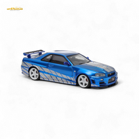 Fast Speed Skyline GT-R R34 Nismo Z-Tune Blue 1:64