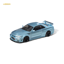 Fuji Skyline R34 GT-R Nismo Z-Tune Ice Blue 1:64