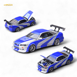 Focal Horizon Skyline GT-R R34 NFS Silver Blue 1:64