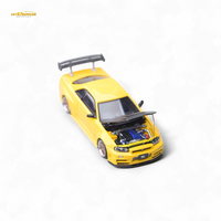 Focal Horizon Nissan Skyline GT-R R34 Z-Tune Carbon-Hood Version Yellow 1:64