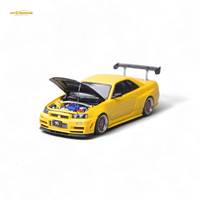 Focal Horizon Nissan Skyline GT-R R34 Z-Tune Carbon-Hood Version Yellow 1:64