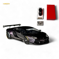 King Model Lamborghini Aventador LP700-4 Purple Carbon Fiber 1:64