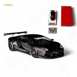 King Model Lamborghini Aventador LP700-4 Purple Carbon Fiber 1:64