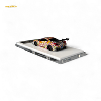 Flame Ferrari 458 GT LB Wide-Body - Takashi Murakami Flower Livery - Glows in dark 1:64 Resin