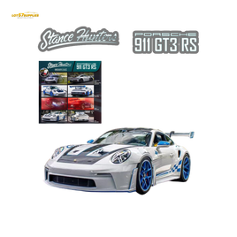 (Pre-Order) Stance Hunters Porsche 911 GT3 RS White 1:64