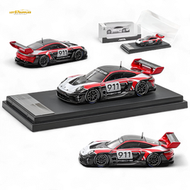 (Pre-Order) HKM Porsche 911 GT3 R Rennsport Red-White 1:64
