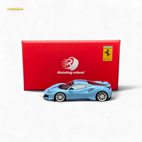 Rotating Wheel Ferrari 488 Pista Prata Blue 1:64