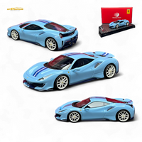 Rotating Wheel Ferrari 488 Pista Prata Blue 1:64