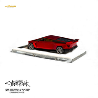 404ERROR Tesla Cybertruck Custom Widebody Lowered - Metallic Red 1:64