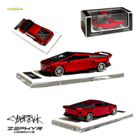 404ERROR Tesla Cybertruck Custom Widebody Lowered - Metallic Red 1:64