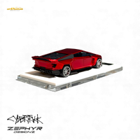 404ERROR Tesla Cybertruck Custom Widebody Lowered - Metallic Red 1:64