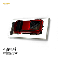 404ERROR Tesla Cybertruck Custom Widebody Lowered - Metallic Red 1:64