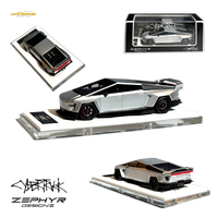 404ERROR Tesla Cybertruck Custom Widebody Lowered - Silver 1:64