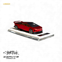 404ERROR Tesla Cybertruck Custom Widebody Lowered - Metallic Red 1:64