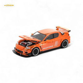 (Pre-Order) Poprace Mazda RX-8 Re-Amemiya Chrome Orange 1:64