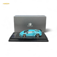 Rotating Wheel Lamborghini Aventador S Pearl Blue 1:64