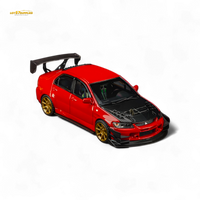 Findclassically Mitsubishi Lancer 9th Gen Red Carbon Hood 1:64