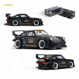 Model Model Porsche RWB 993 Stella Artois #44 Matte Black 1:64