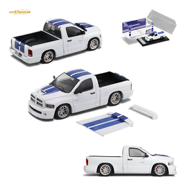 GCD Dodge RAM SRT-10 White Blue Stripe 1:64