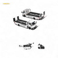 MicroTurbo Hino 300 Flat Bed Truck Pandem Rocket Bunny White 1:64