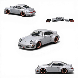CM Model Porsche 964 Widebody Nero Gray 1:64