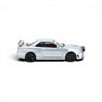Street Weapon Nissan R34 GT-R Silver Snow Drift 1:64