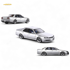 Mortal ER34 Skyline 25GT-t Ordinary Silver 1:64