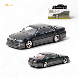 Tarmac Works VERTEX Toyota Mark II JZX100 Dark Green Metallic 1:64